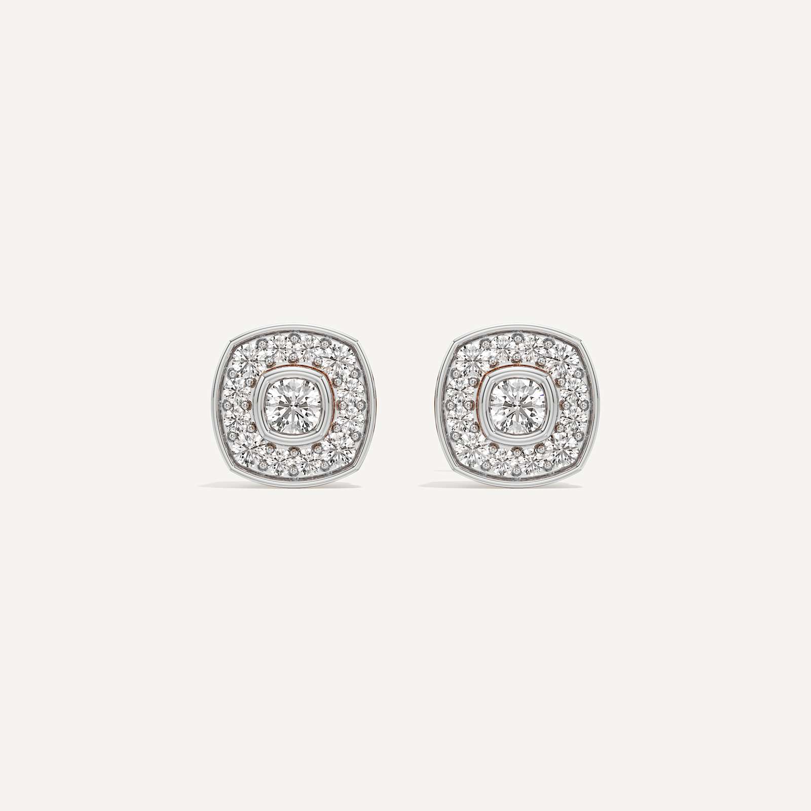 Cushion Soft Diamond Earrings