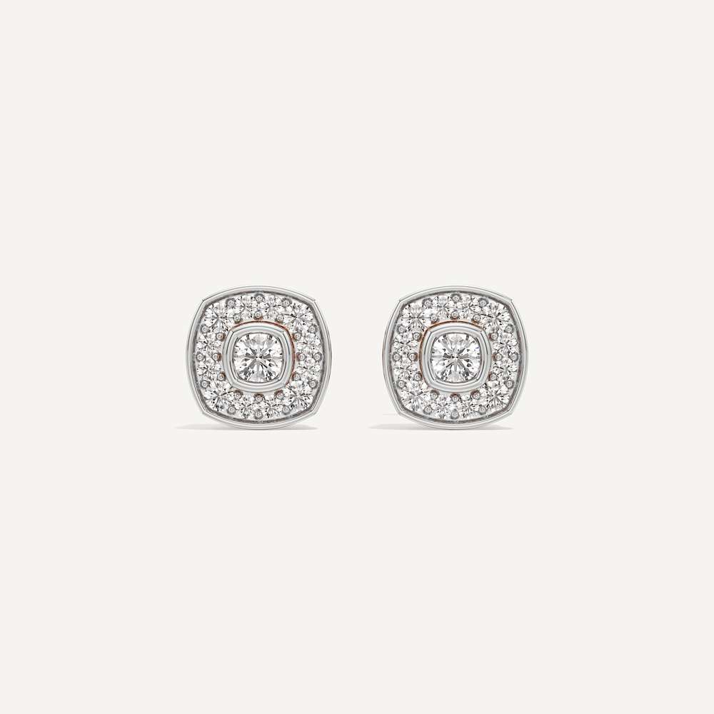 Cushion Soft Diamond Earrings