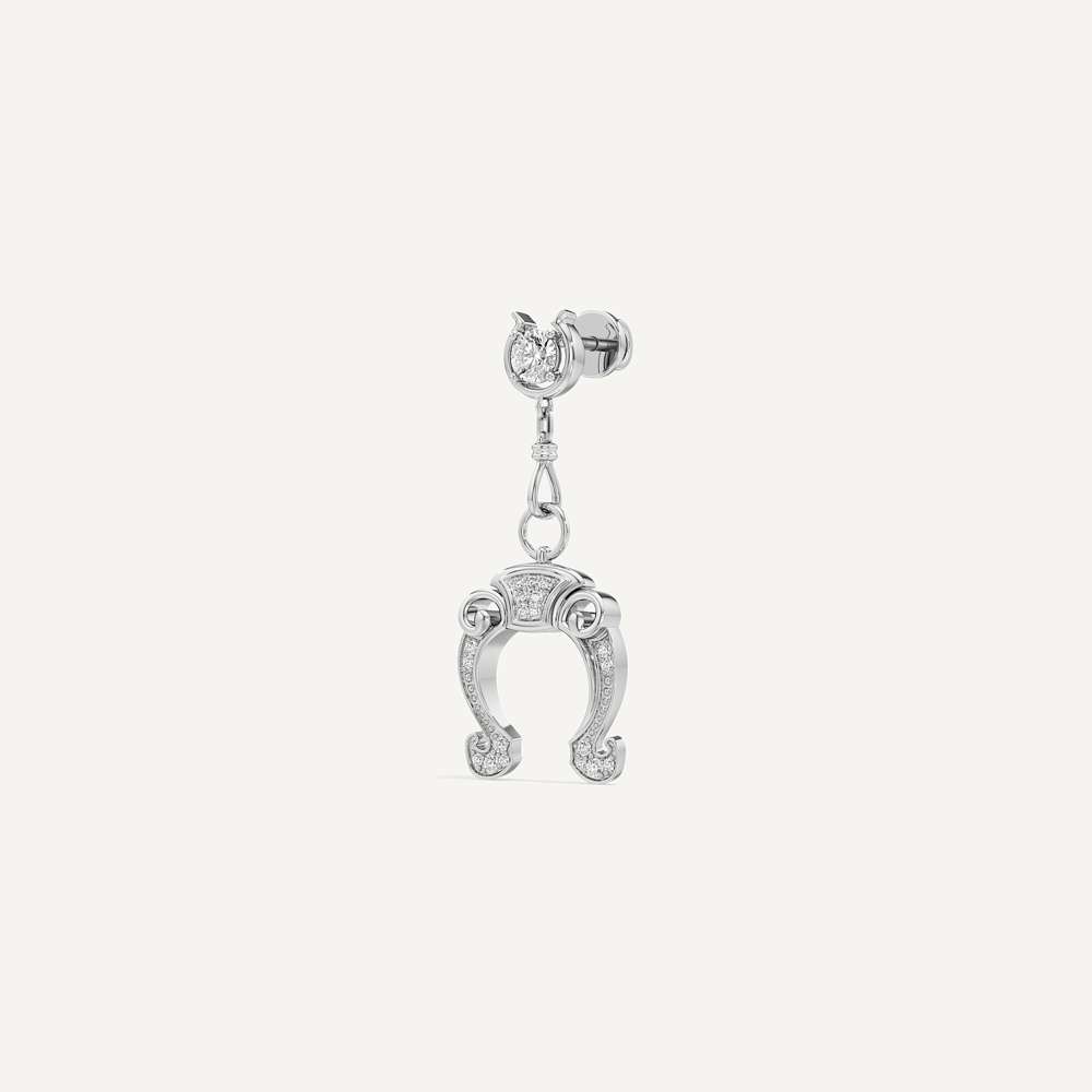 Vaulting Horseshoe Dangler Earring