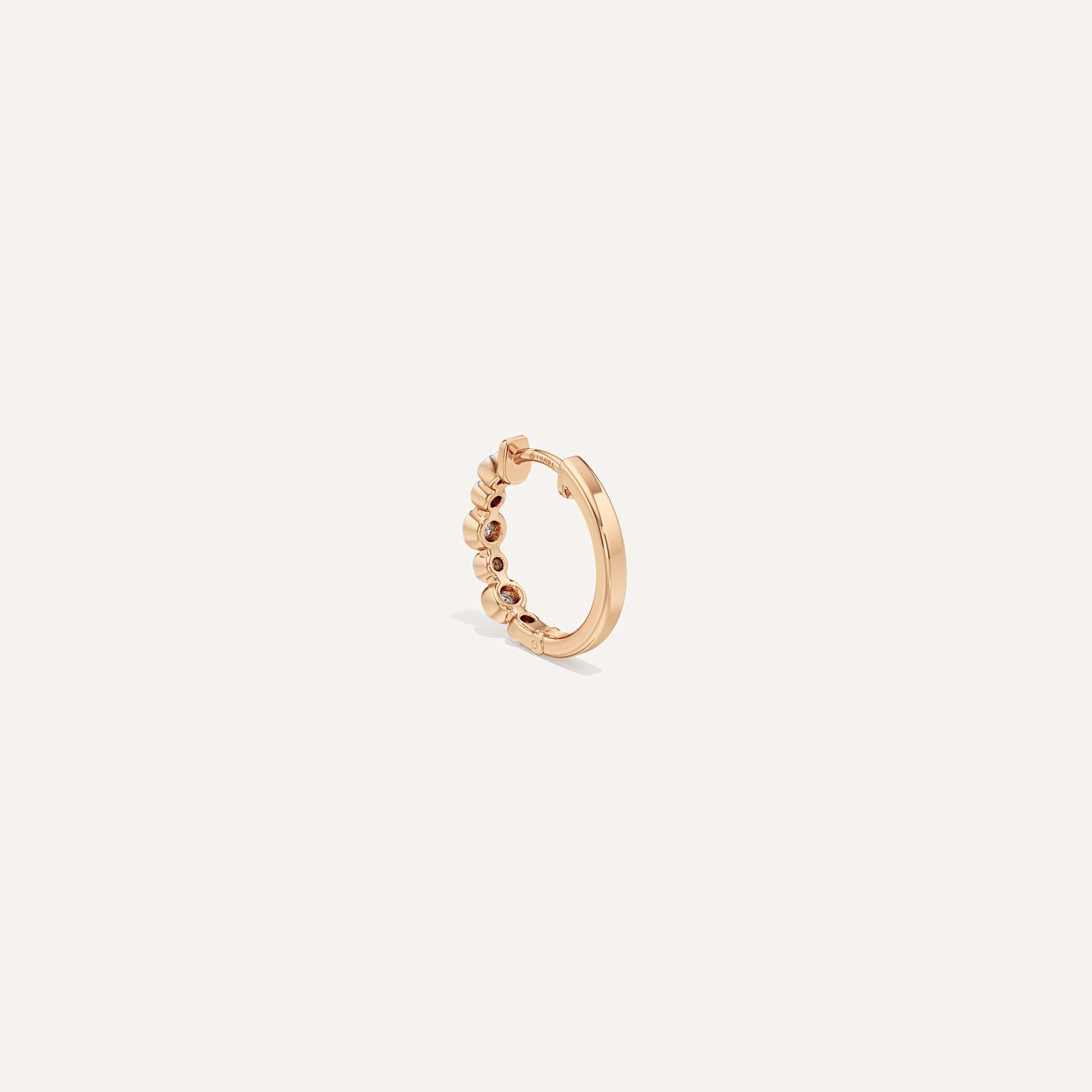 Laurel Bezel Diamond Hoop