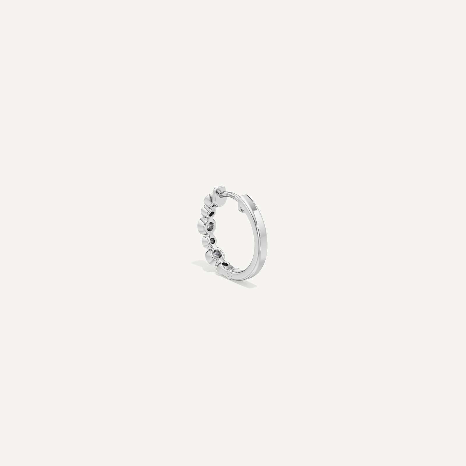 Laurel Bezel Diamond Hoop