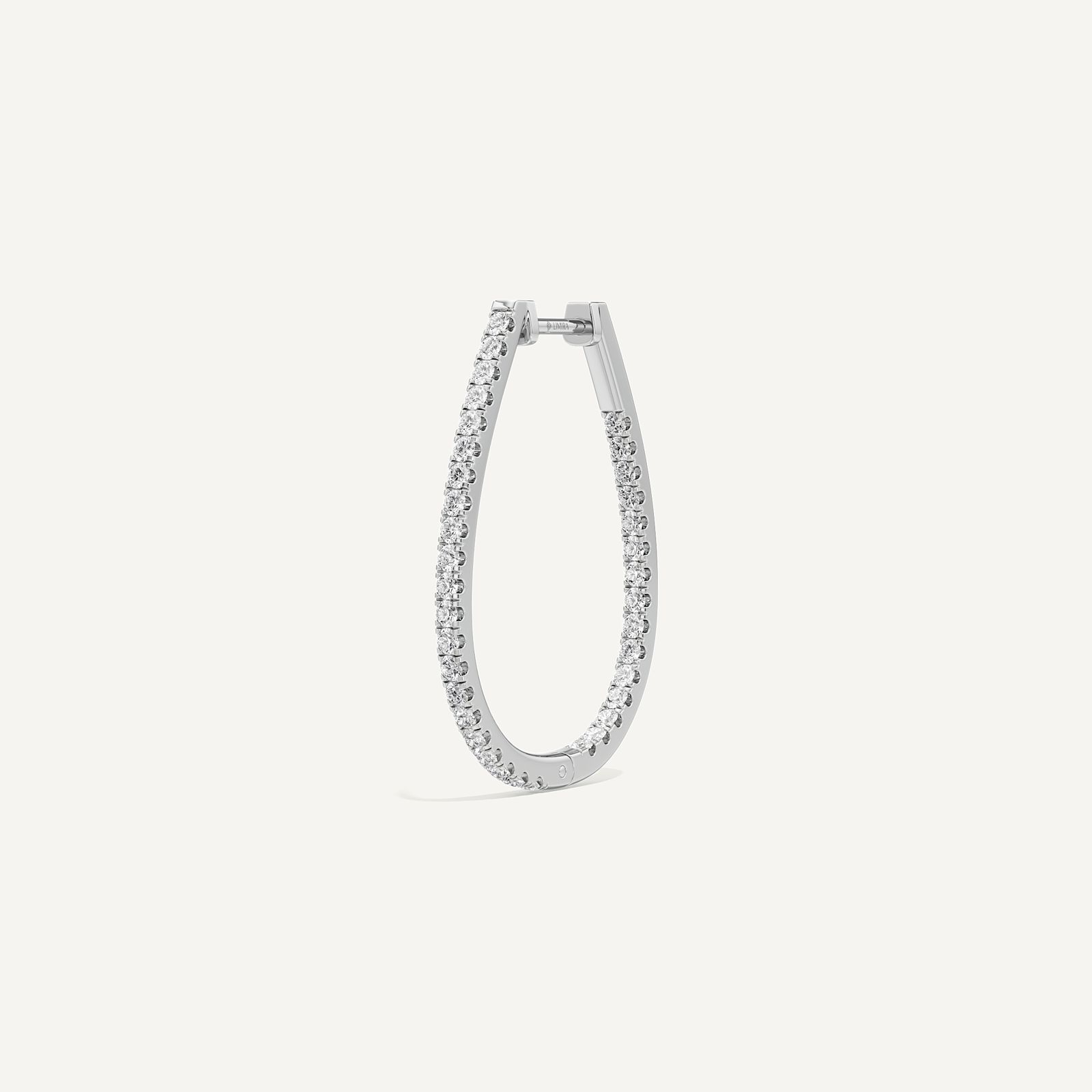 Noir Oval Diamond Hoop