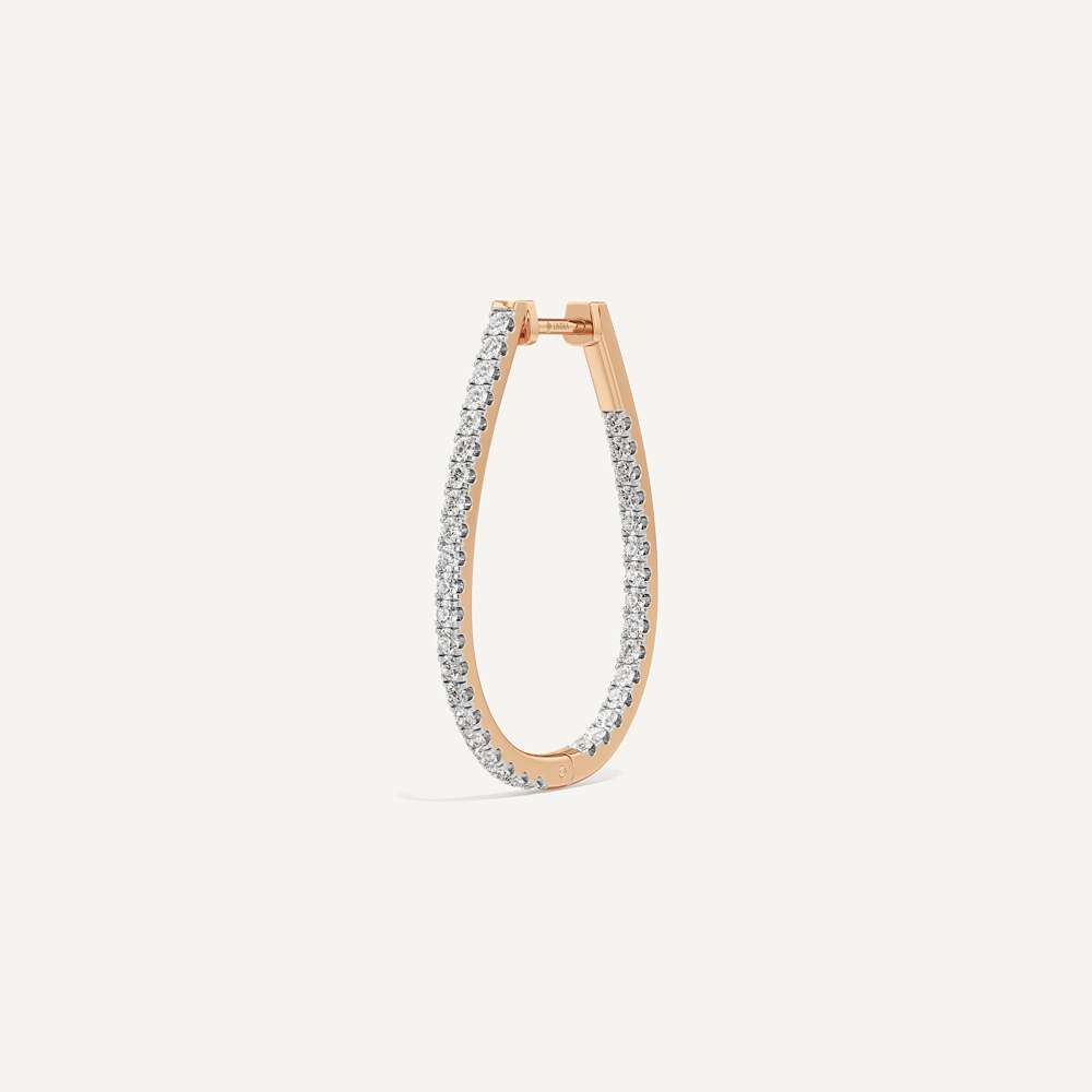 Noir Oval Diamond Hoop
