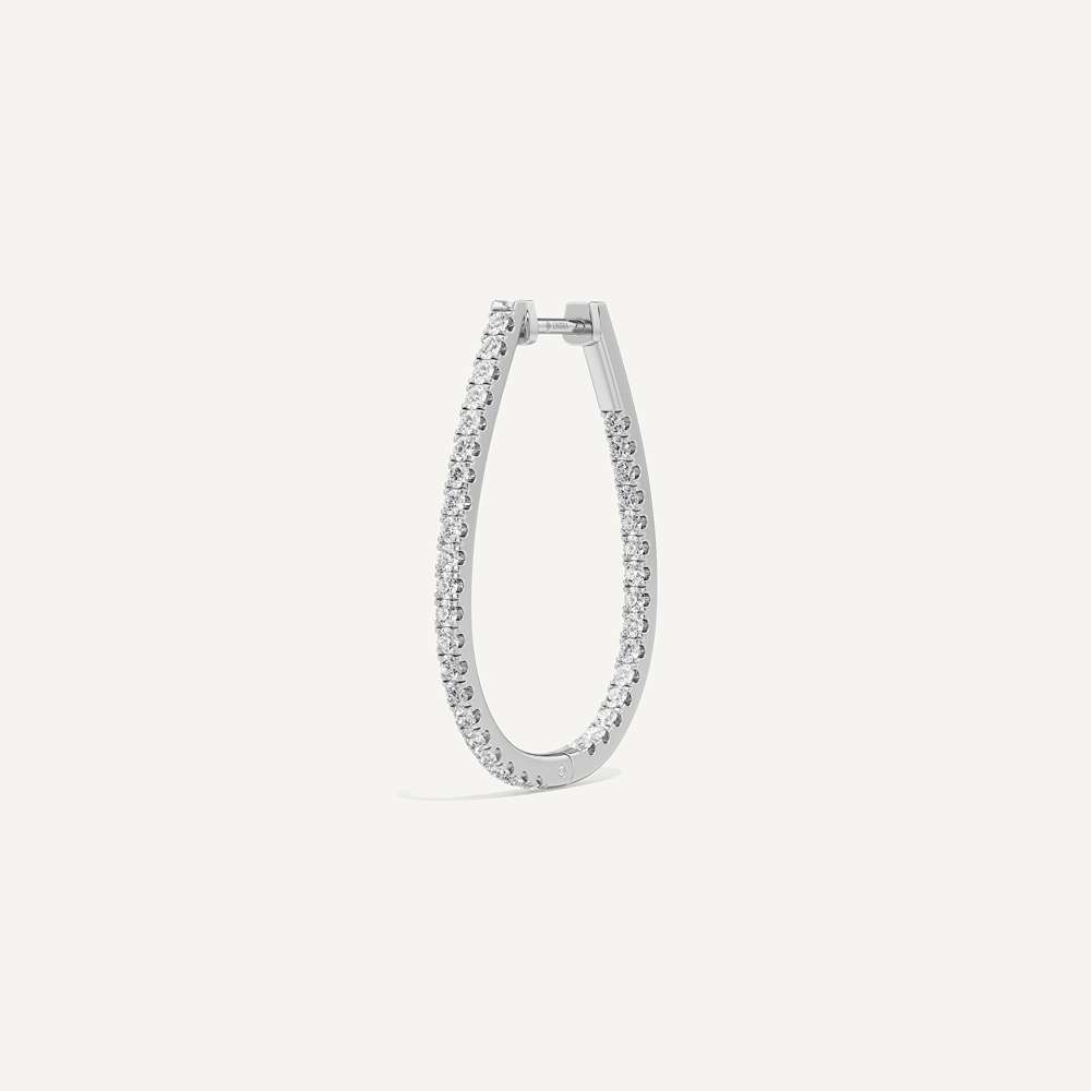 Noir Oval Diamond Hoop