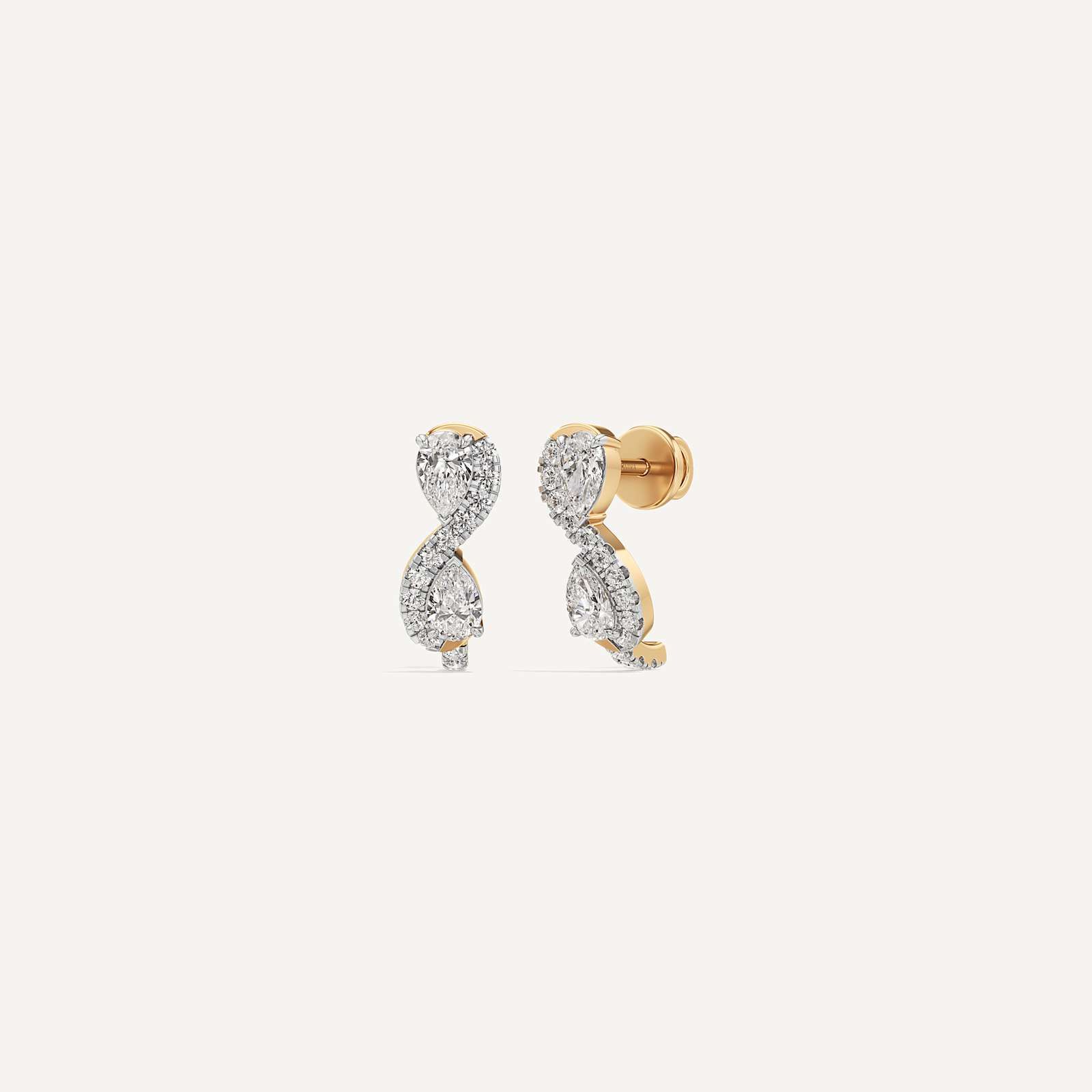 Pear Duo Swirl Toi et Moi Diamond