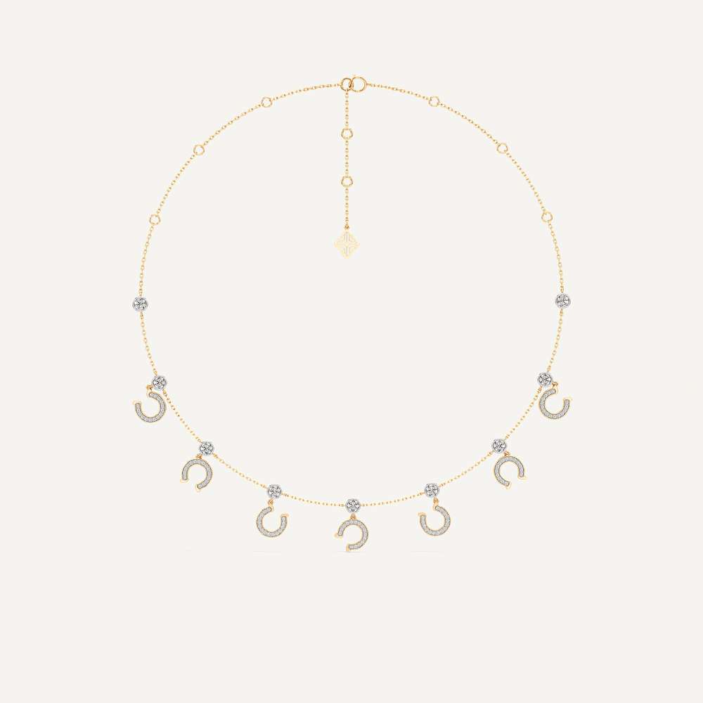 Charm Story Lab grown Diamond Horseshoe Necklace