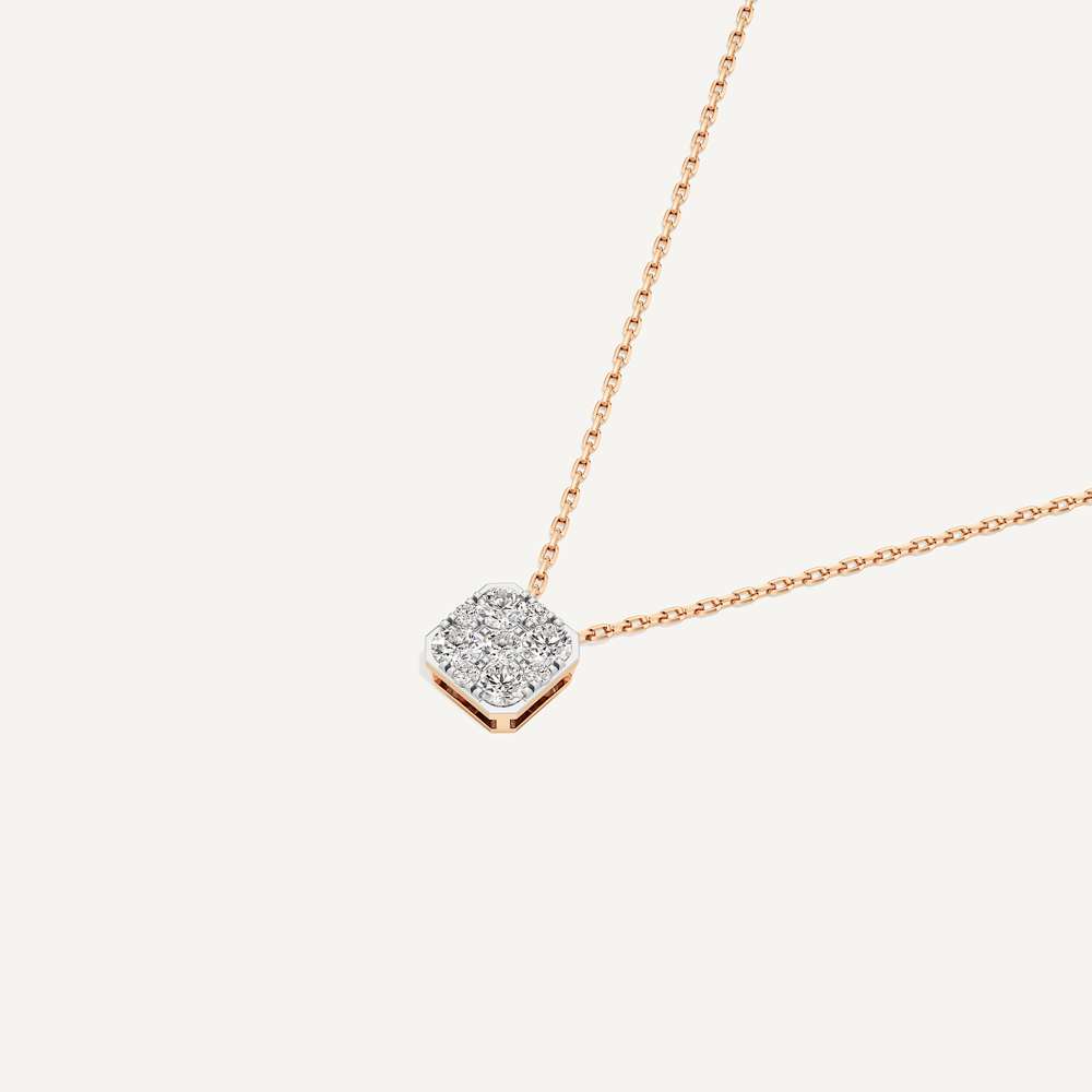 Dazzling Asscher Diamond Pendant with Chain