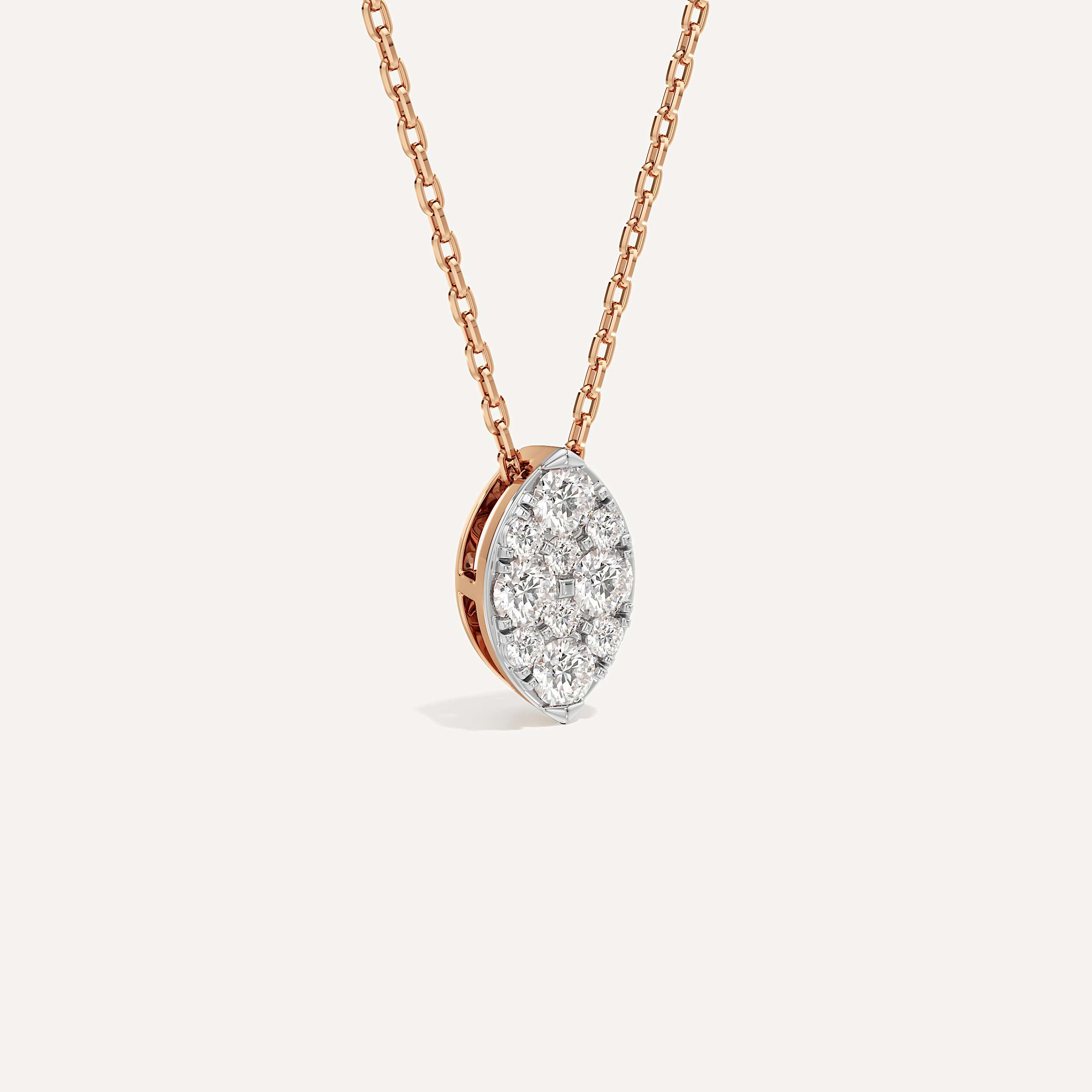 Silent Gravity Marquise Diamond Pendant with Chain