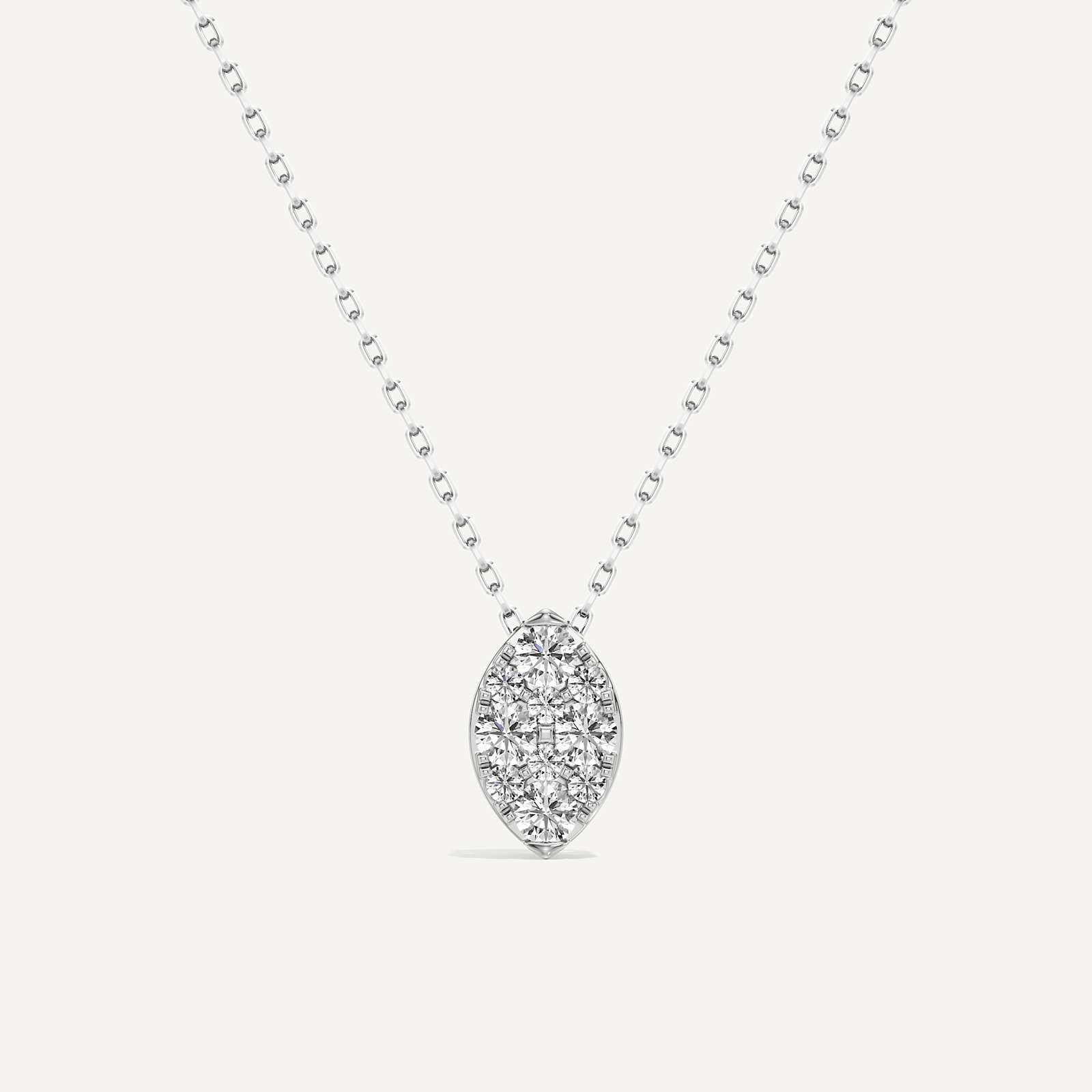 Silent Gravity Marquise Diamond Pendant with Chain