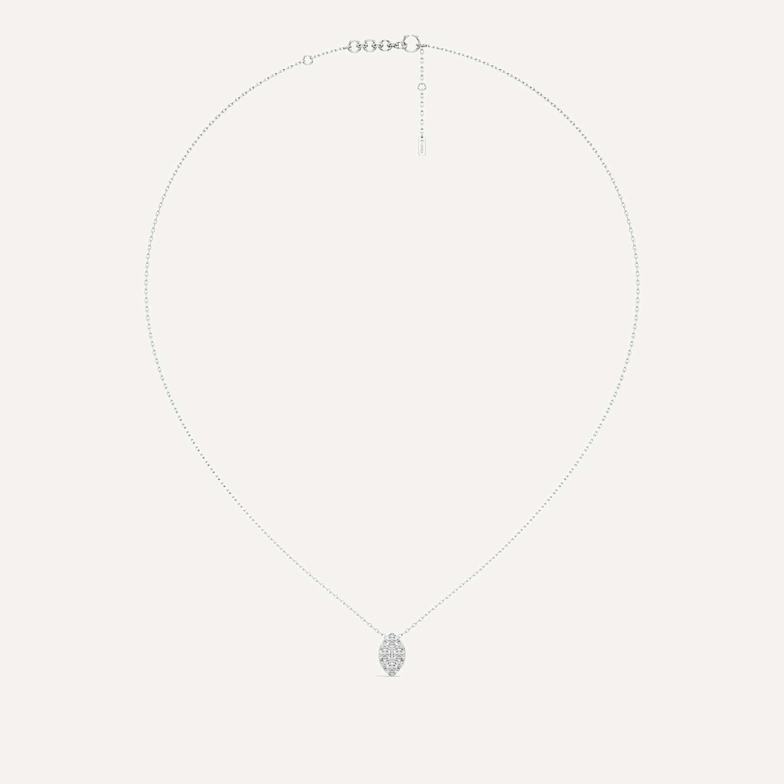 Silent Gravity Marquise Diamond Pendant with Chain