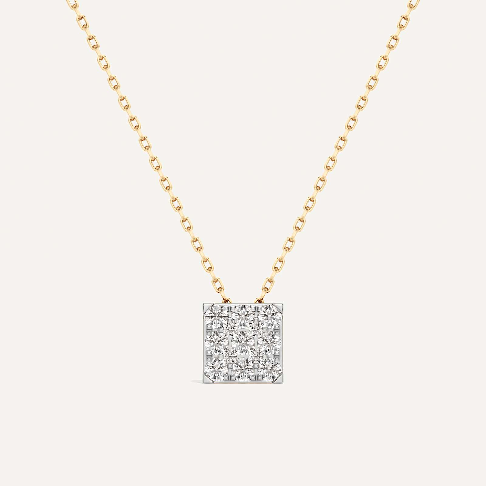 Sovereign Princess Diamond Pendant with Chain