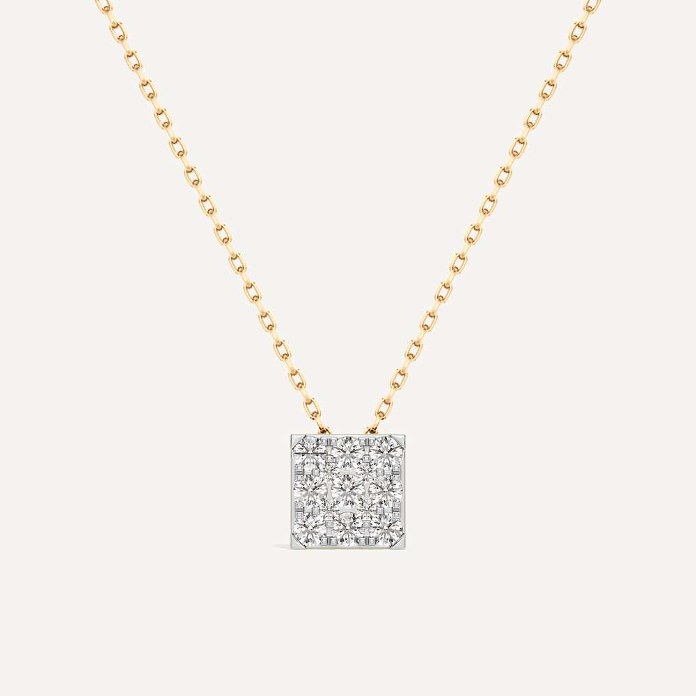 Sovereign Princess Diamond Pendant with Chain
