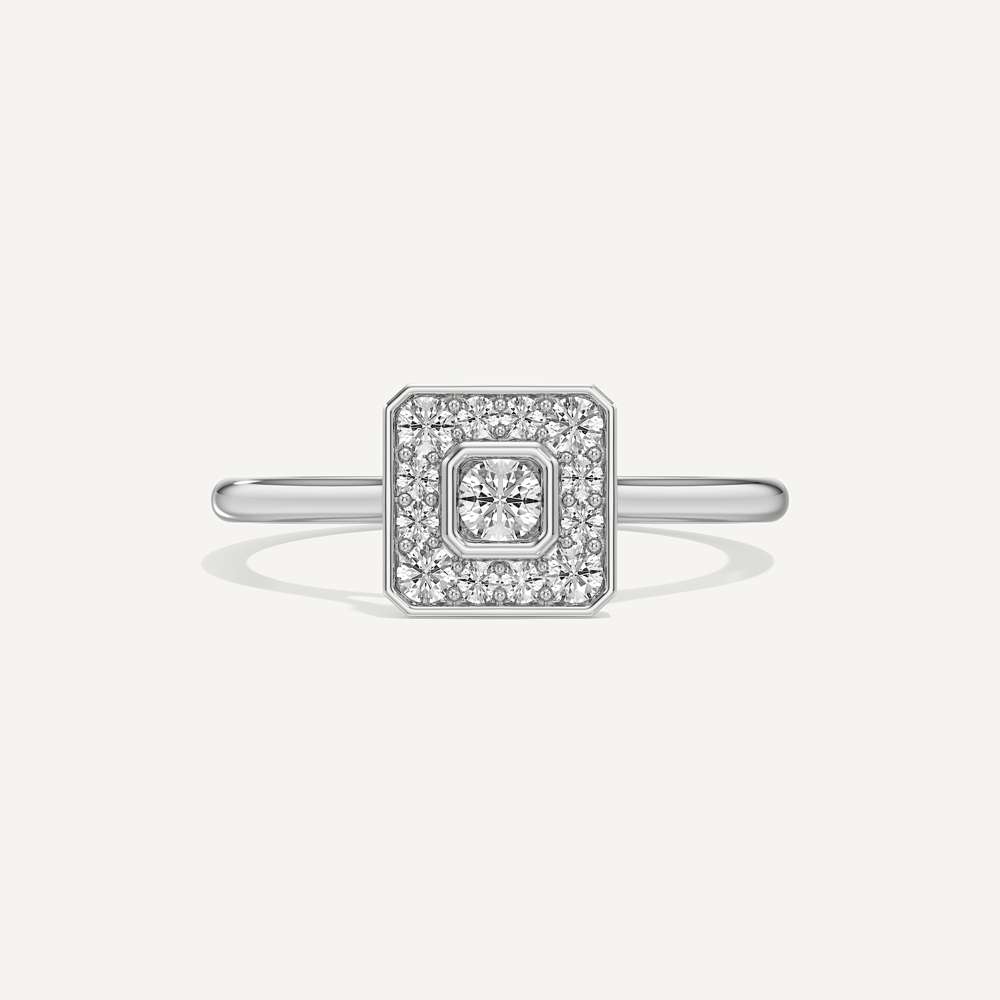 Majestic Asscher Diamond Ring