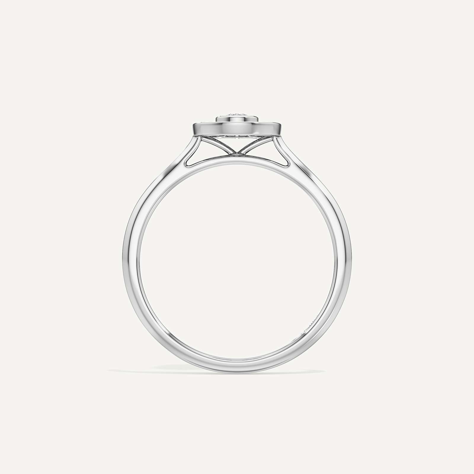 Crest Cushion Diamond Ring