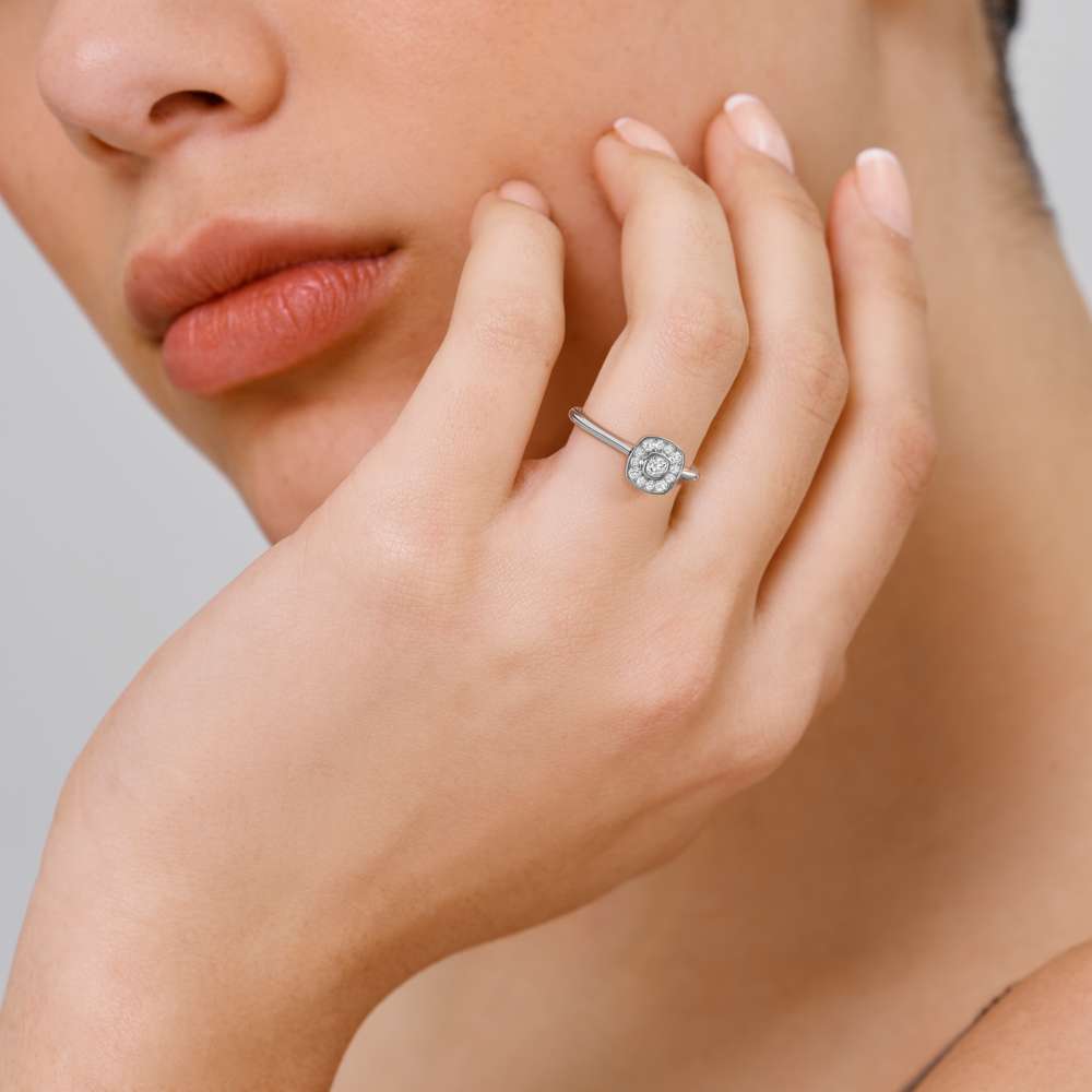 Forever Bright Cushion Diamond Ring