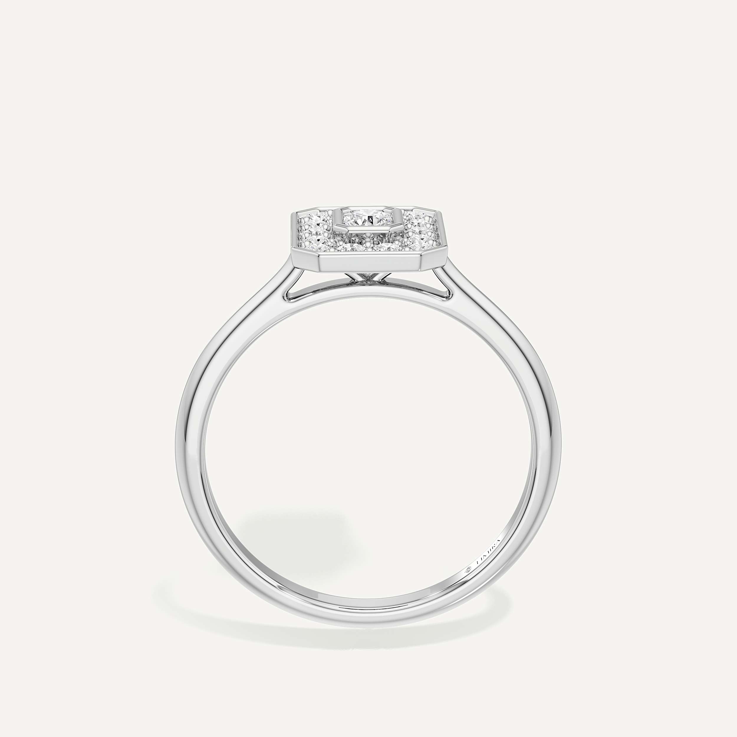 Smooth Fit Emerald Diamond Ring