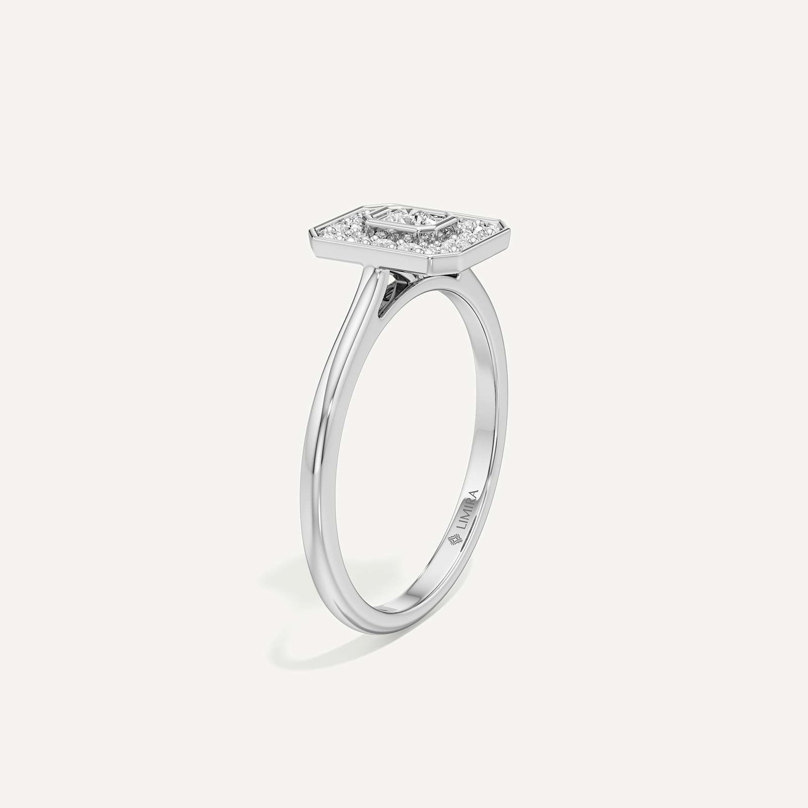 Smooth Fit Emerald Diamond Ring