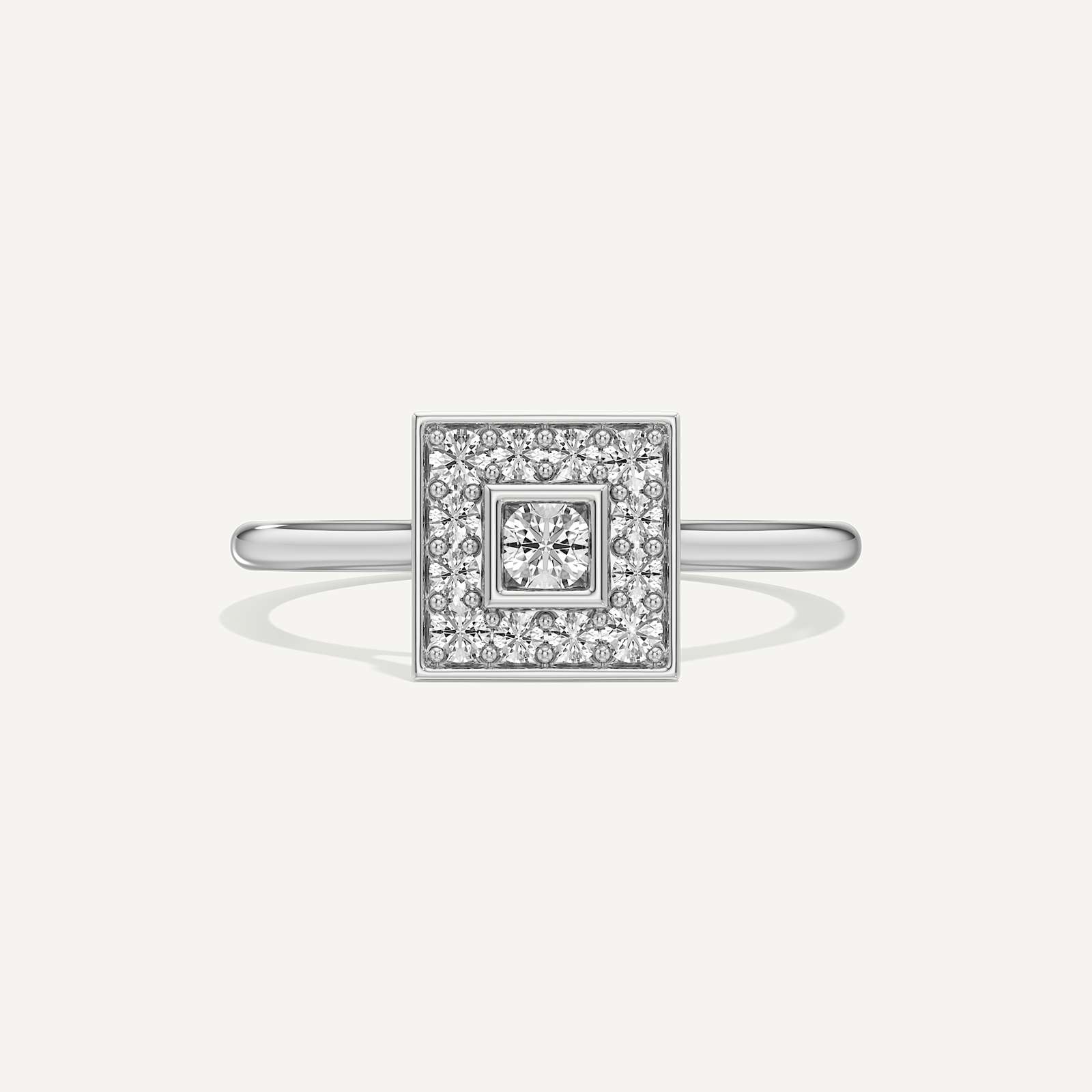Subtle Spark Princess Diamond Ring