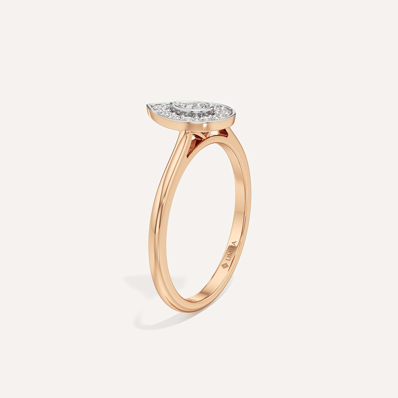 Intimate Drop Pear Diamond Ring