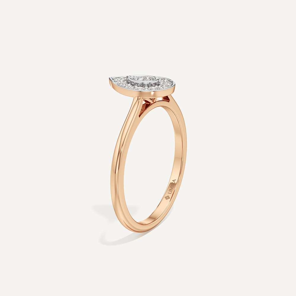Intimate Drop Pear Diamond Ring