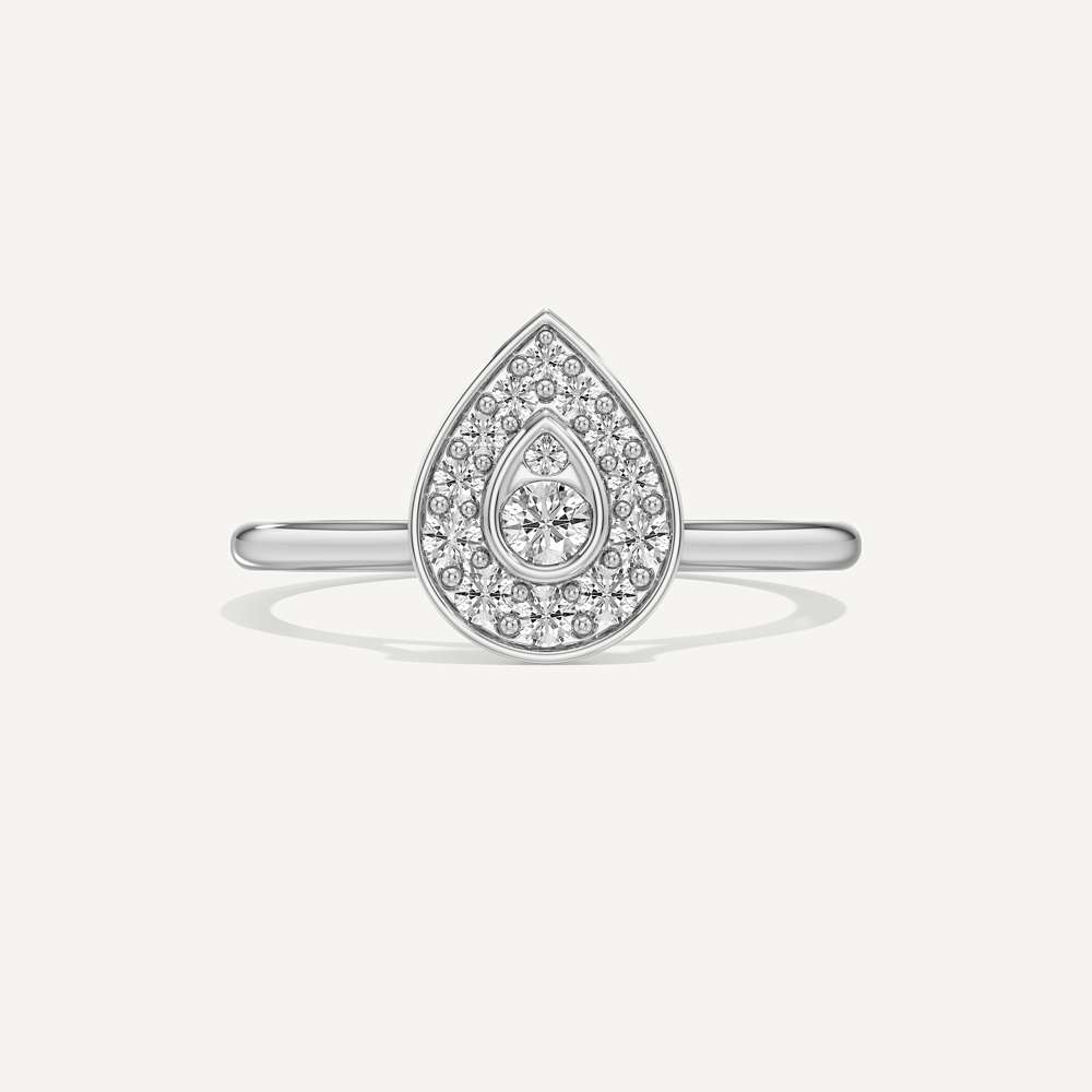 Majestic Pear Diamond Ring