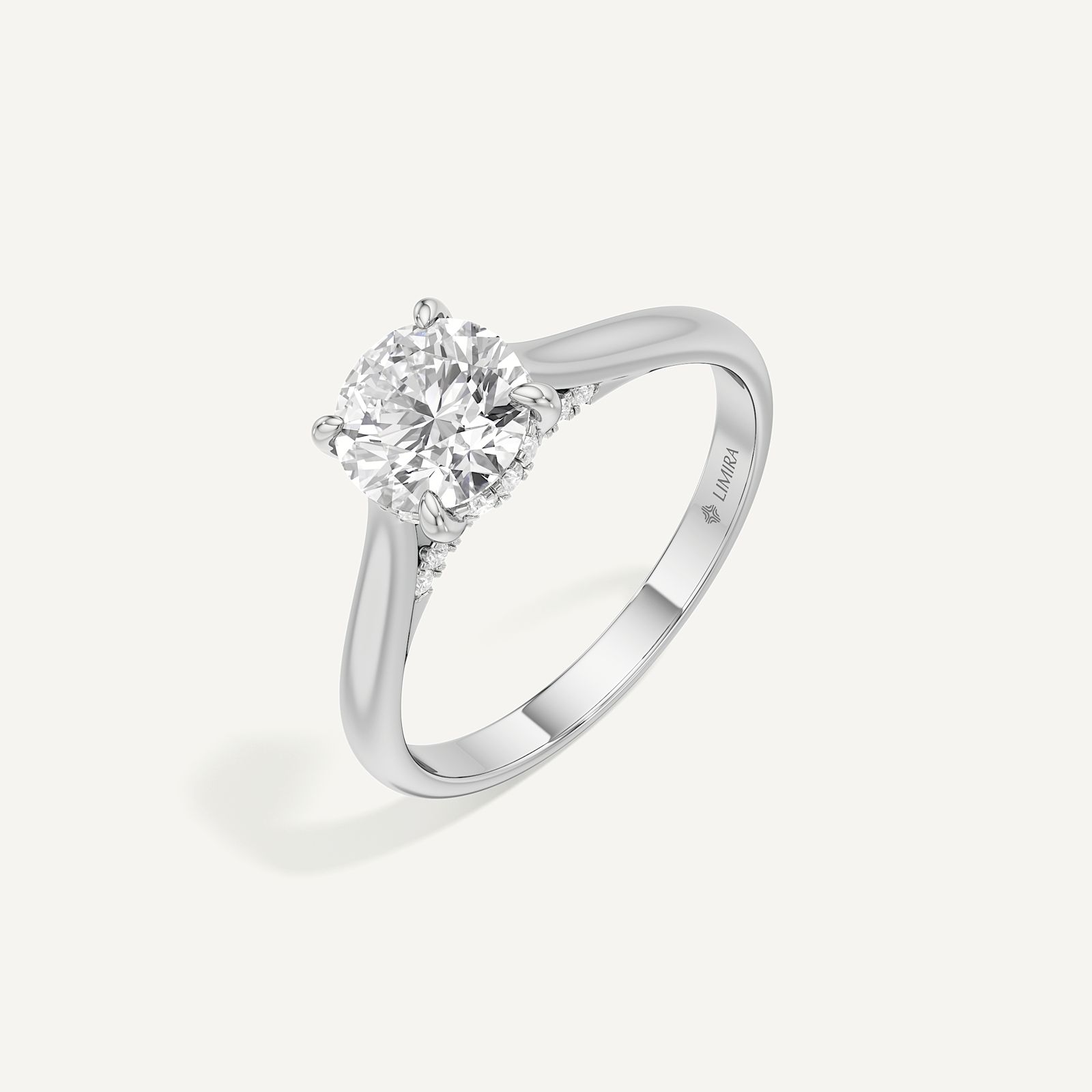 Held Round Solitaire Diamond