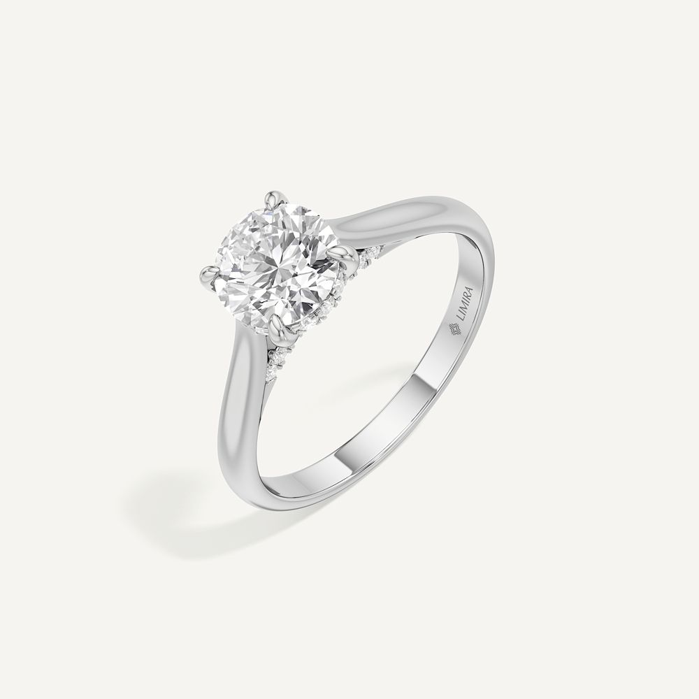Held Round Solitaire Diamond