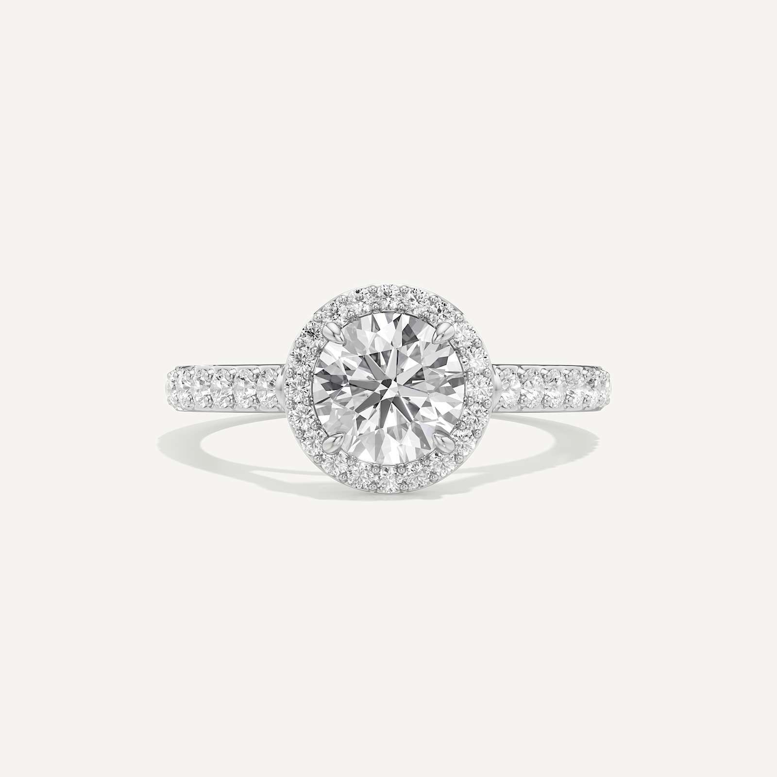 Sunburst Halo Round Diamond