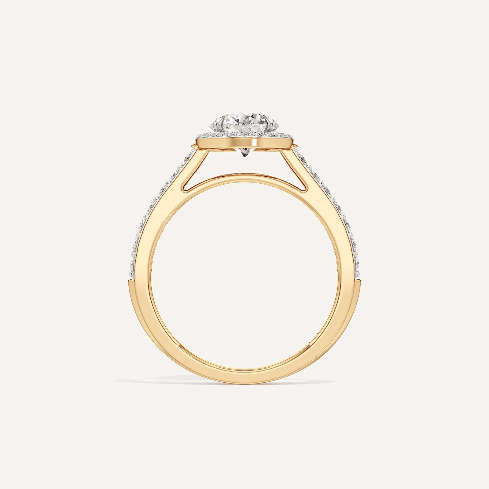 Sunburst Halo Round Diamond