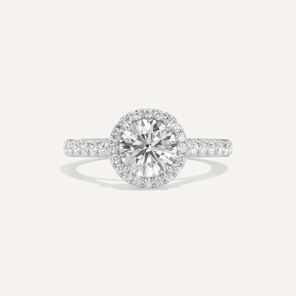 Sunburst Halo Round Diamond