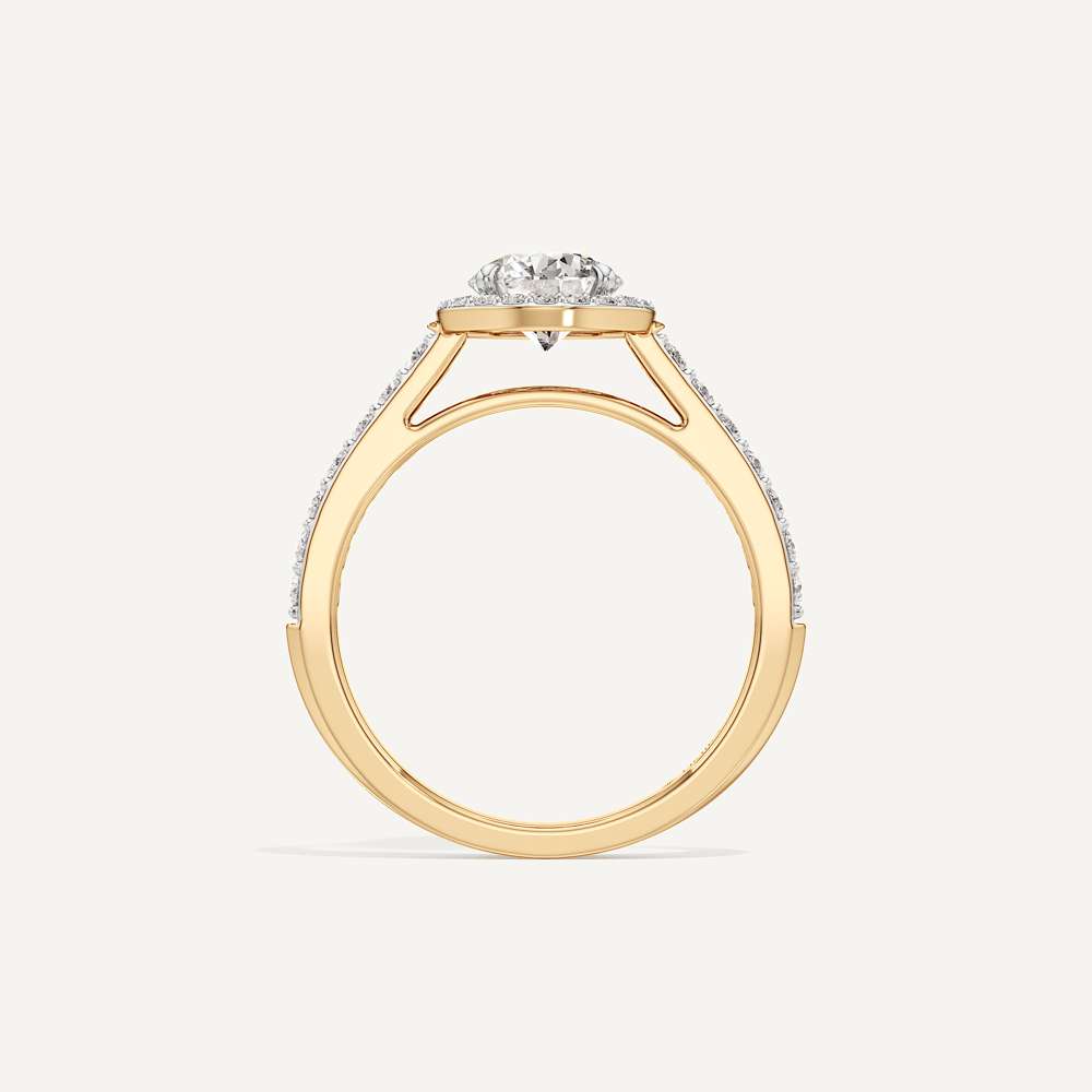Sunburst Halo Round Diamond