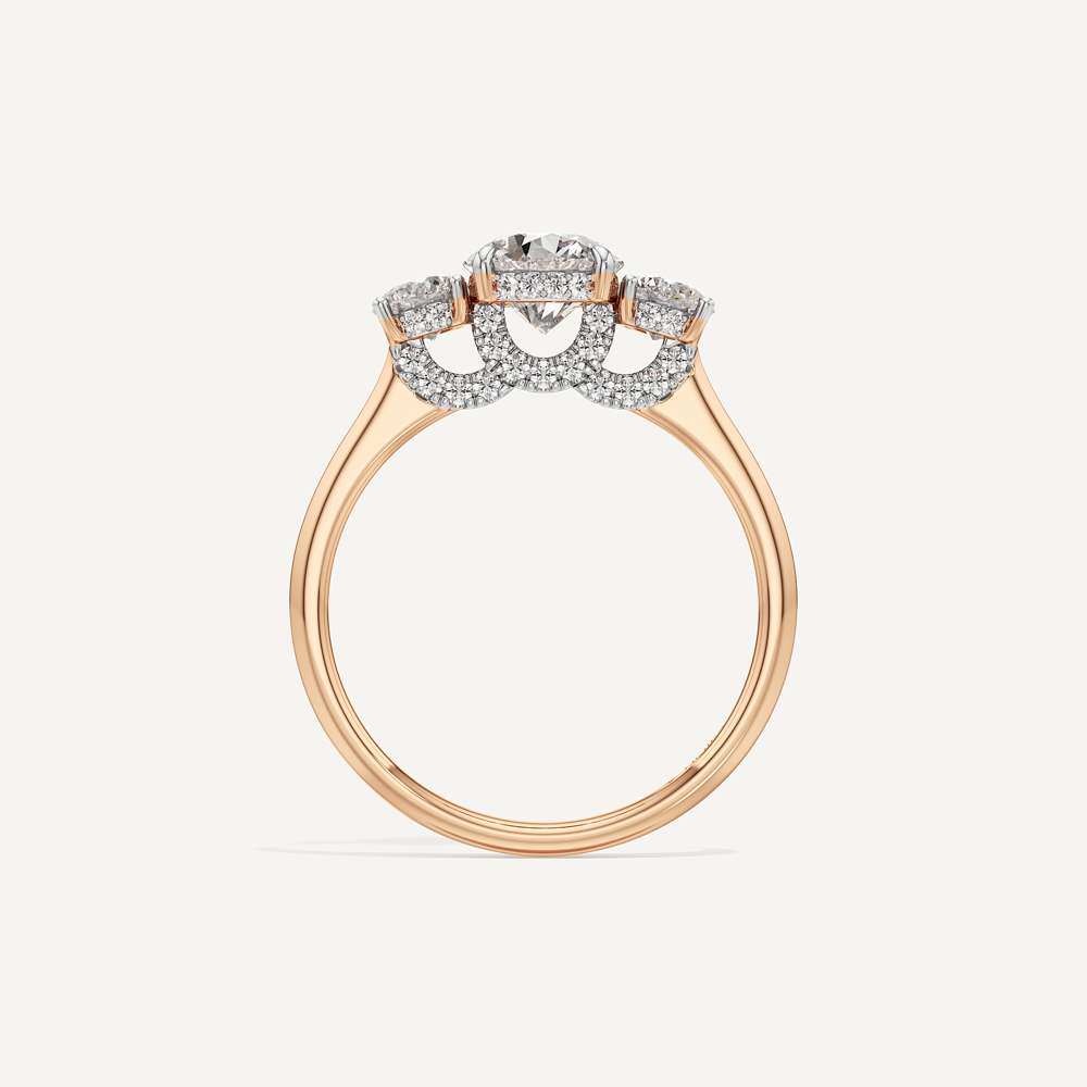 Three-Stoned Round Diamond