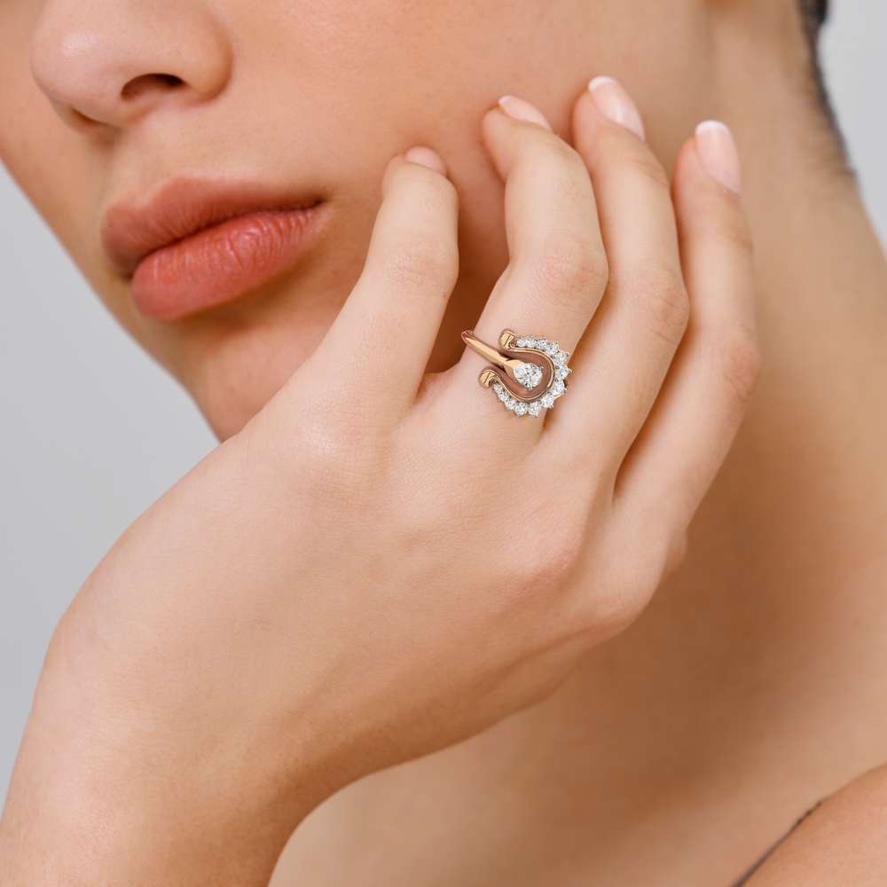 Fortuna Wave Cocktail Ring