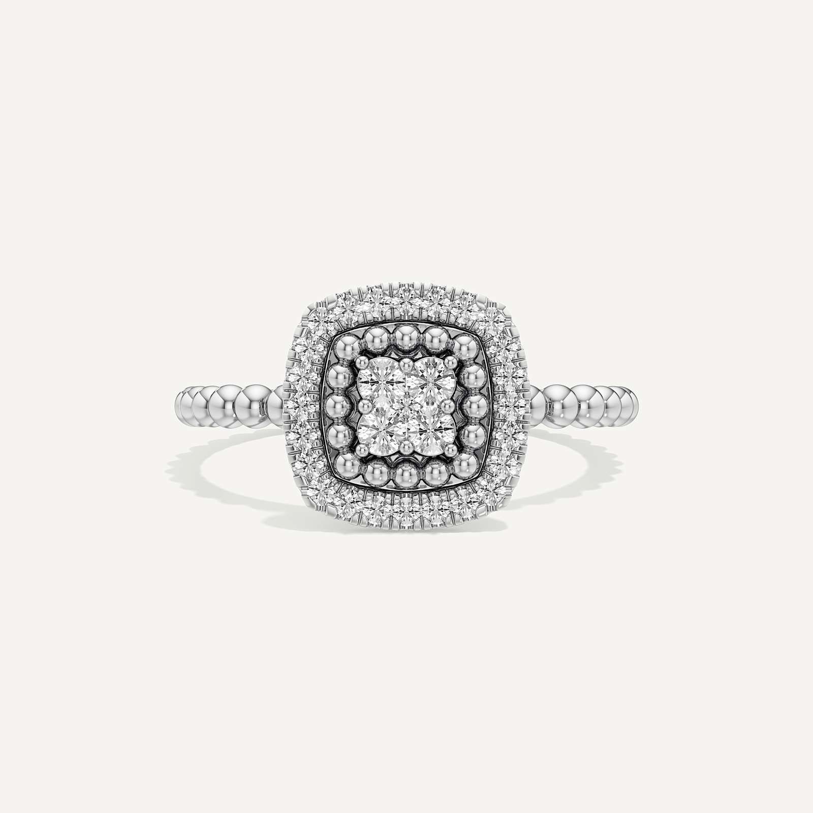 Cushion Halo Diamond Ring