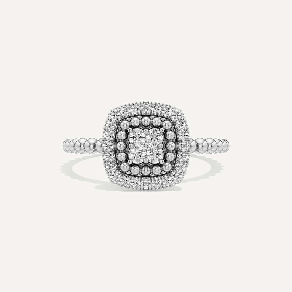 Cushion Halo Diamond Ring