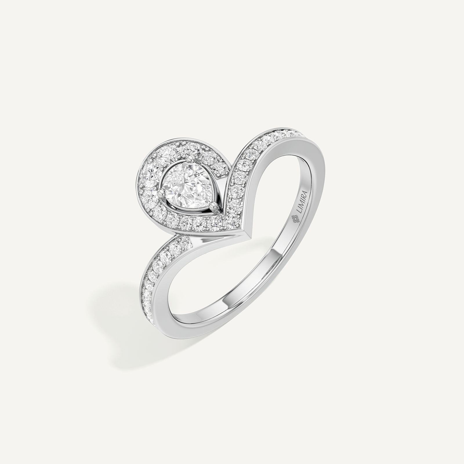 Bianca Pear Halo Diamond