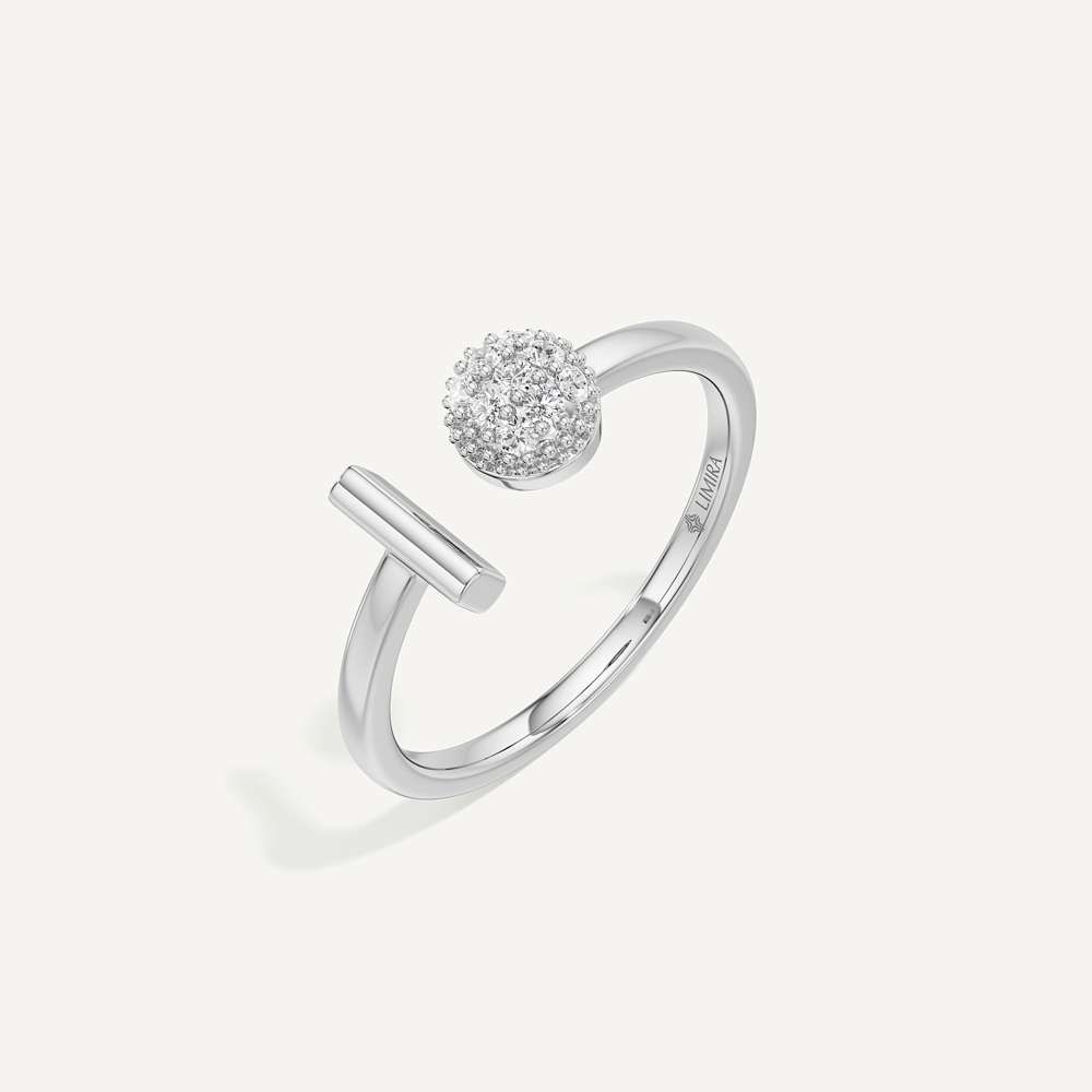 T-Shaped Open Bar Round Diamond